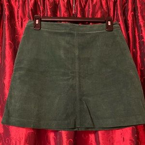 Forest Green High Waisted Skirt